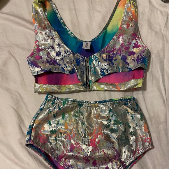 Rave wonderland rave set. Two piece set. - Picture 2 of 2
